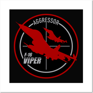 F-16 Viper Aggressor Patch Posters and Art